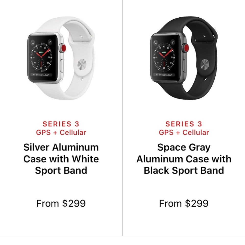 3 day sale Apple watch series 3 GPS cellular